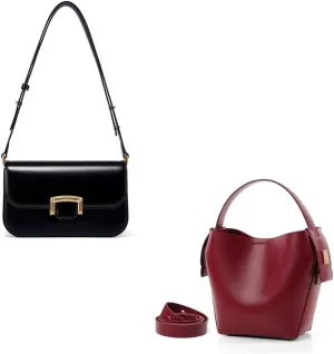 LA FESTIN Leather Shoulder Bag for Women: Crossbody Bag Satchel Handbag Purses with Adjustable Strap - Trend Chasers