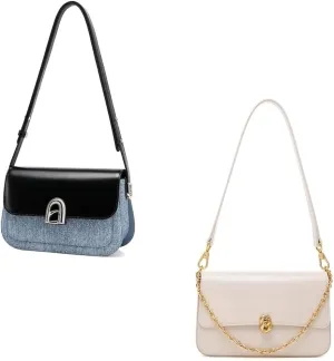 LA FESTIN Leather Shoulder Bag For Women - strap Crossbody Purses, Satchel Bags For Women
