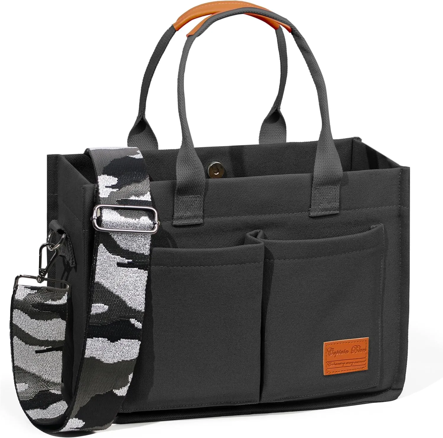 Large Canvas Tote Bag for Women, Crossbody Shoulder Handbags, Work and Everything Bags for College, Travel & Nurse Bag