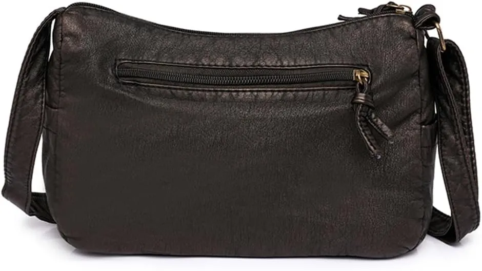 Large Capacity Classic Sling Bag Versatile Adjustable Strap Women Retro Leather Crossbody Bag Female Commuting Bag