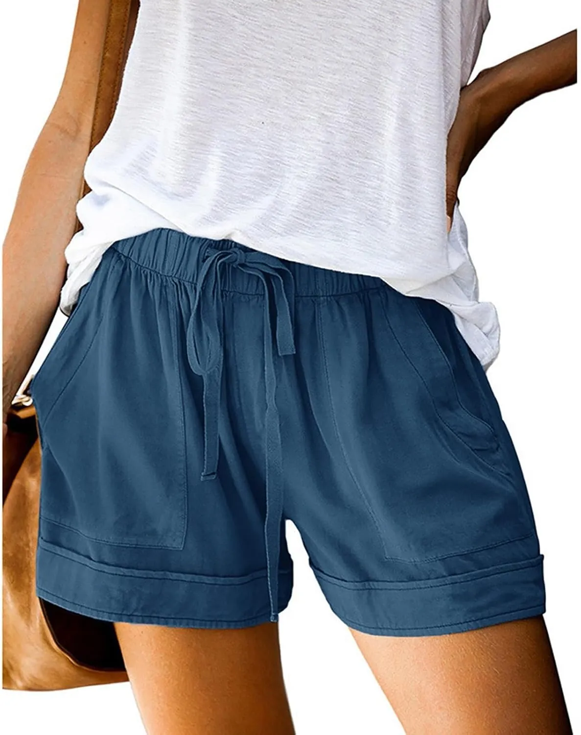 LCMTWX Swim Shorts Sports High-Waist Women's Casual Shorts Loose Pants Casual Fashion Pants Swim Shorts Gym Shorts Stretchy