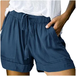 LCMTWX Swim Shorts Sports High-Waist Women's Casual Shorts Loose Pants Casual Fashion Pants Swim Shorts Gym Shorts Stretchy
