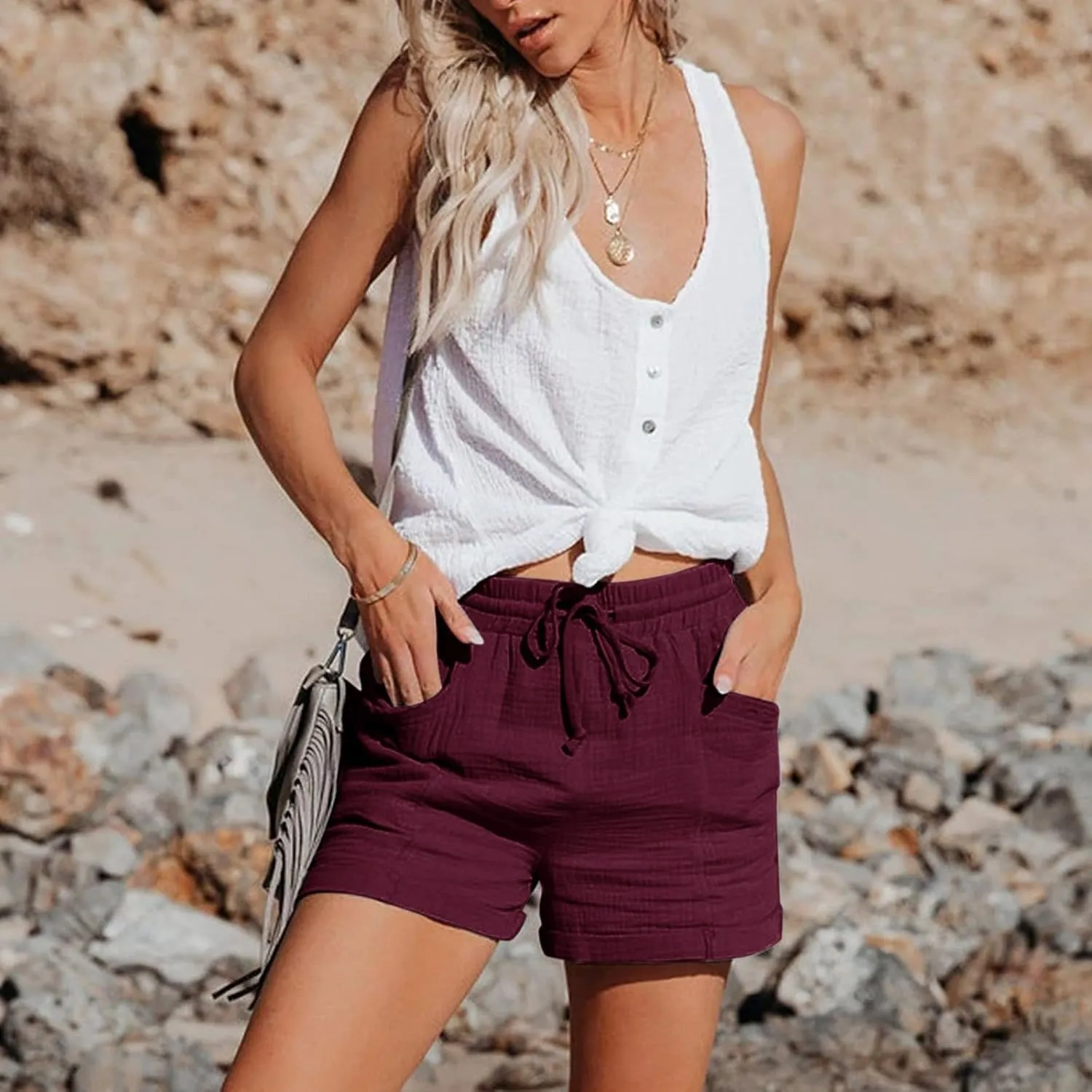 LCMTWX Womens Shorts Sports High-Waist Women's Casual Shorts Loose Pants Casual Fashion Pants Womens Shorts Denim Shorts