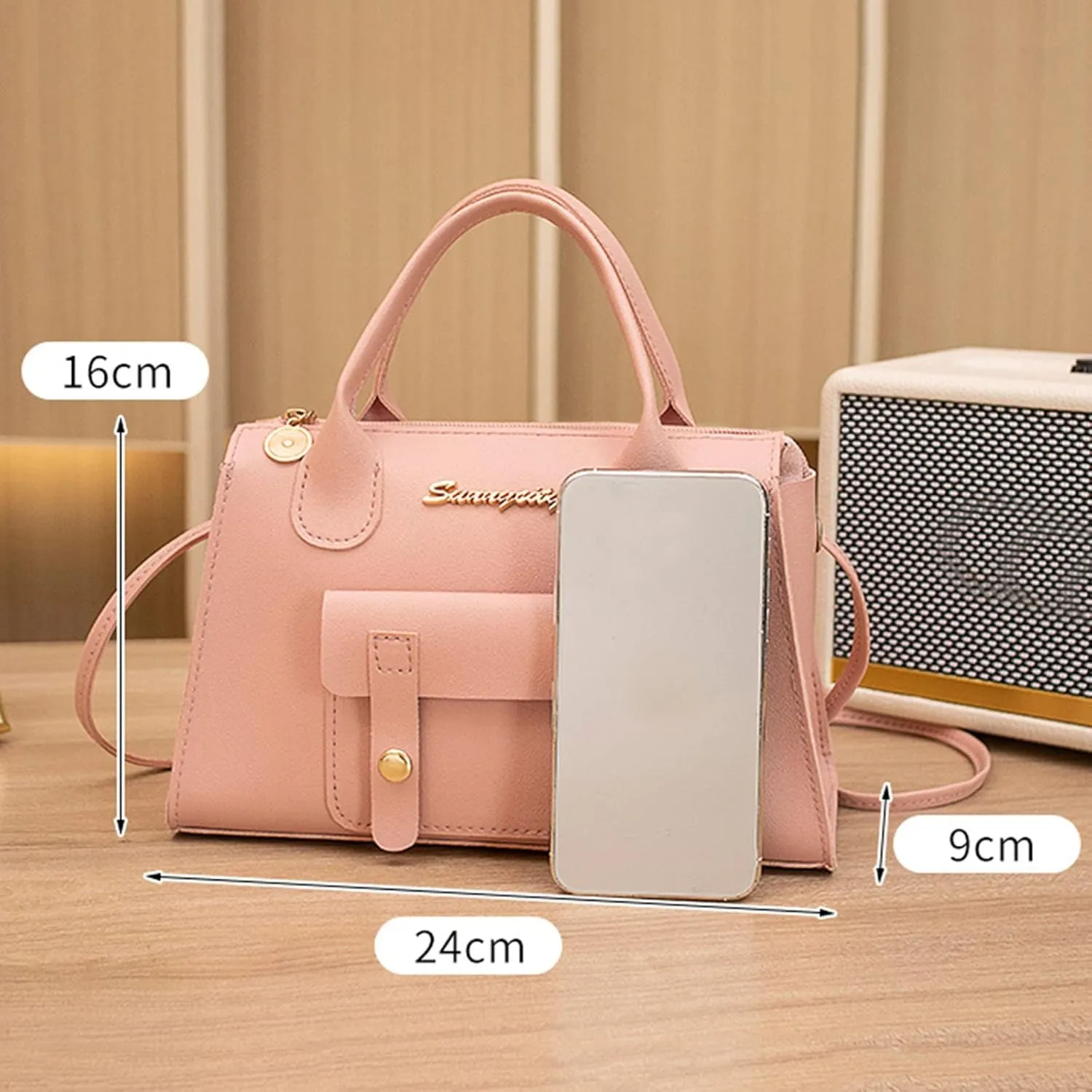 Leather Crossbody Bags for Women Women's Crescent Shoulder Bags with Adjustable Strap Lightweight Carry on Bag(Beige)