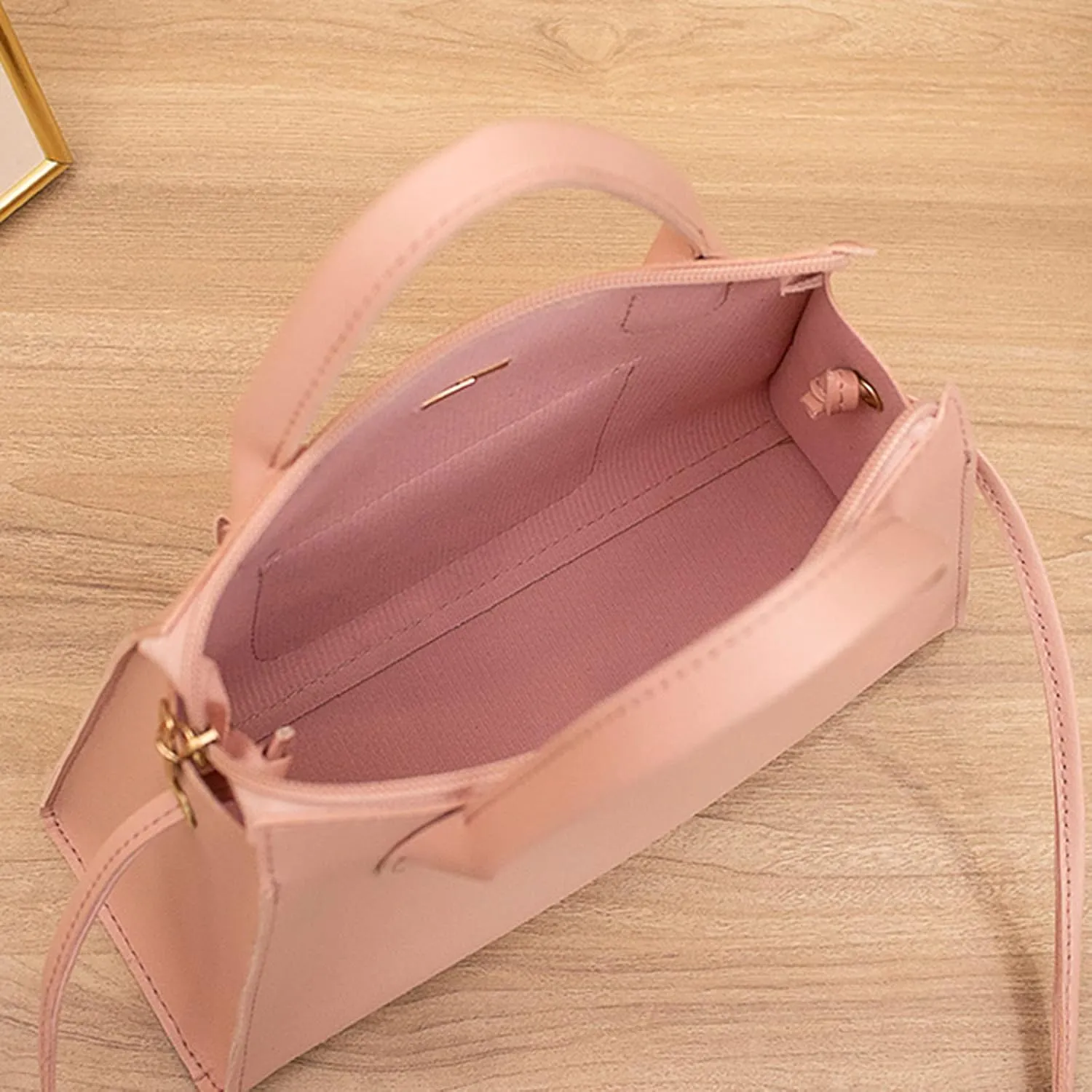 Leather Crossbody Bags for Women Women's Crescent Shoulder Bags with Adjustable Strap Lightweight Carry on Bag(Beige)