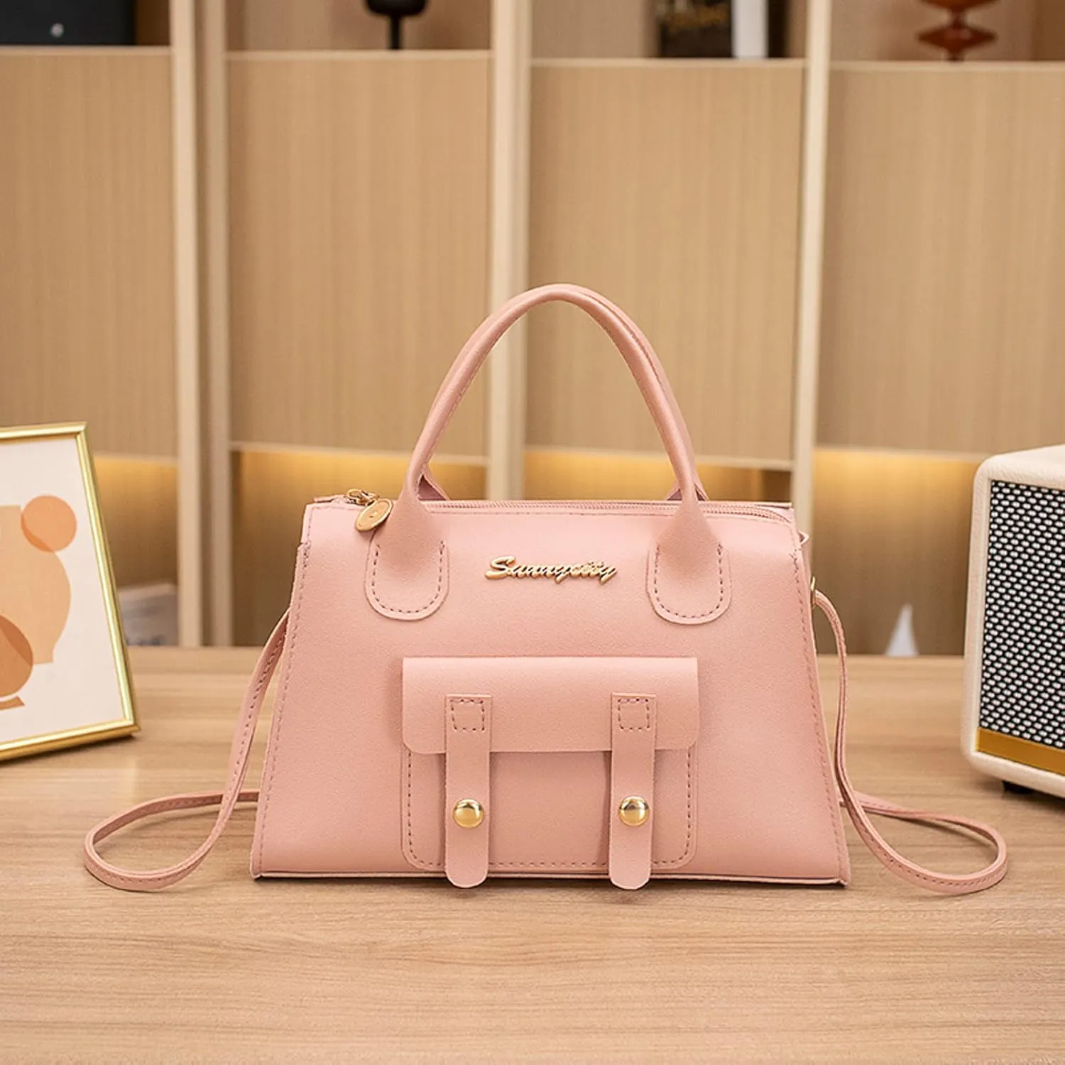 Leather Crossbody Bags for Women Women's Crescent Shoulder Bags with Adjustable Strap Lightweight Carry on Bag(One Size)