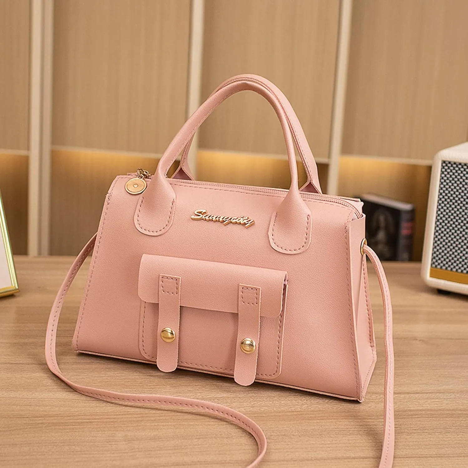 Leather Crossbody Bags for Women Women's Crescent Shoulder Bags with Adjustable Strap Lightweight Carry on Bag(One Size)