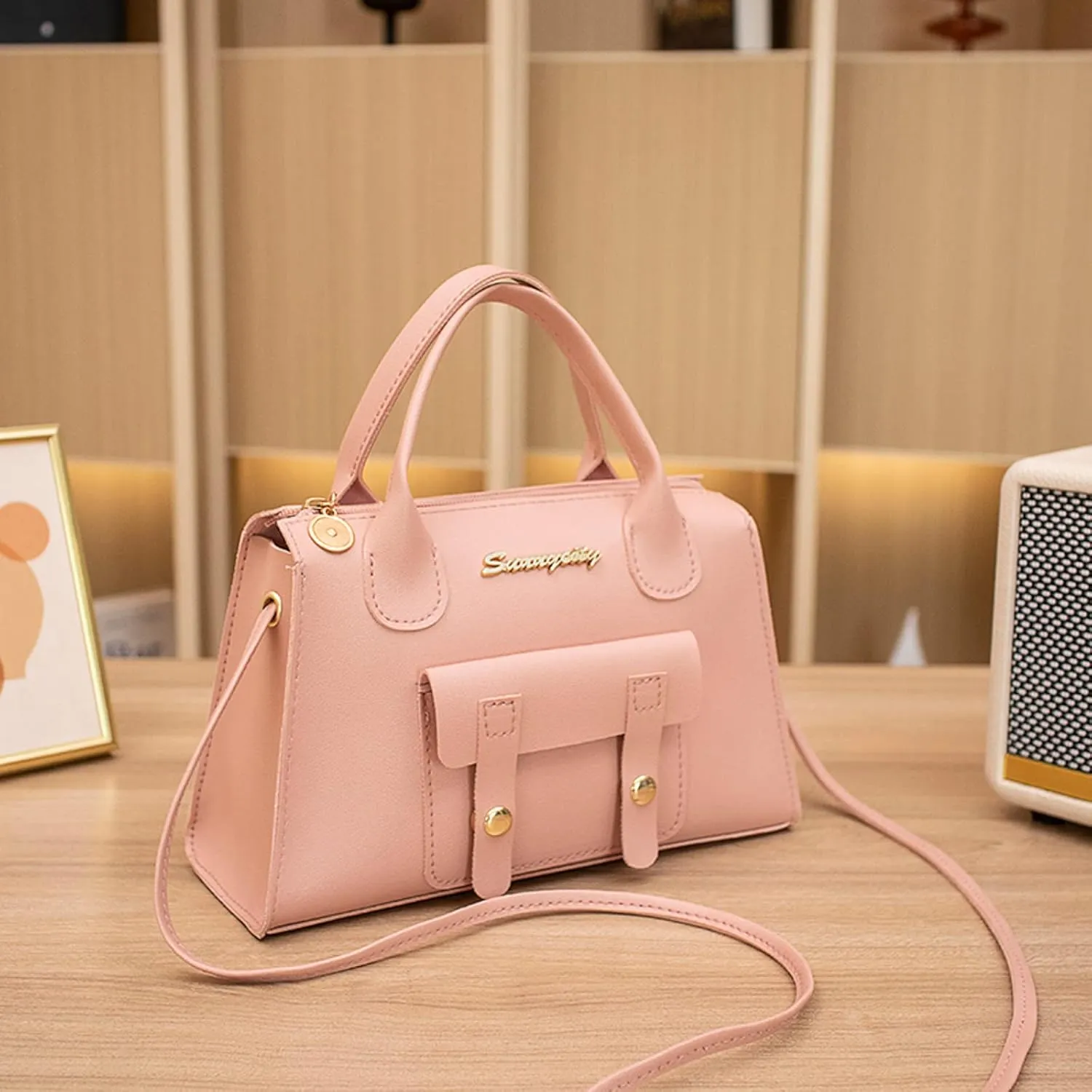 Leather Crossbody Bags for Women Women's Crescent Shoulder Bags with Adjustable Strap Lightweight Carry on Bag(One Size)