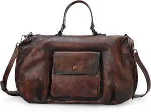 LETEULO Handbag for Women Leather Top Handle Tote Bag Purses Vintage Satchels Crossbody Bag