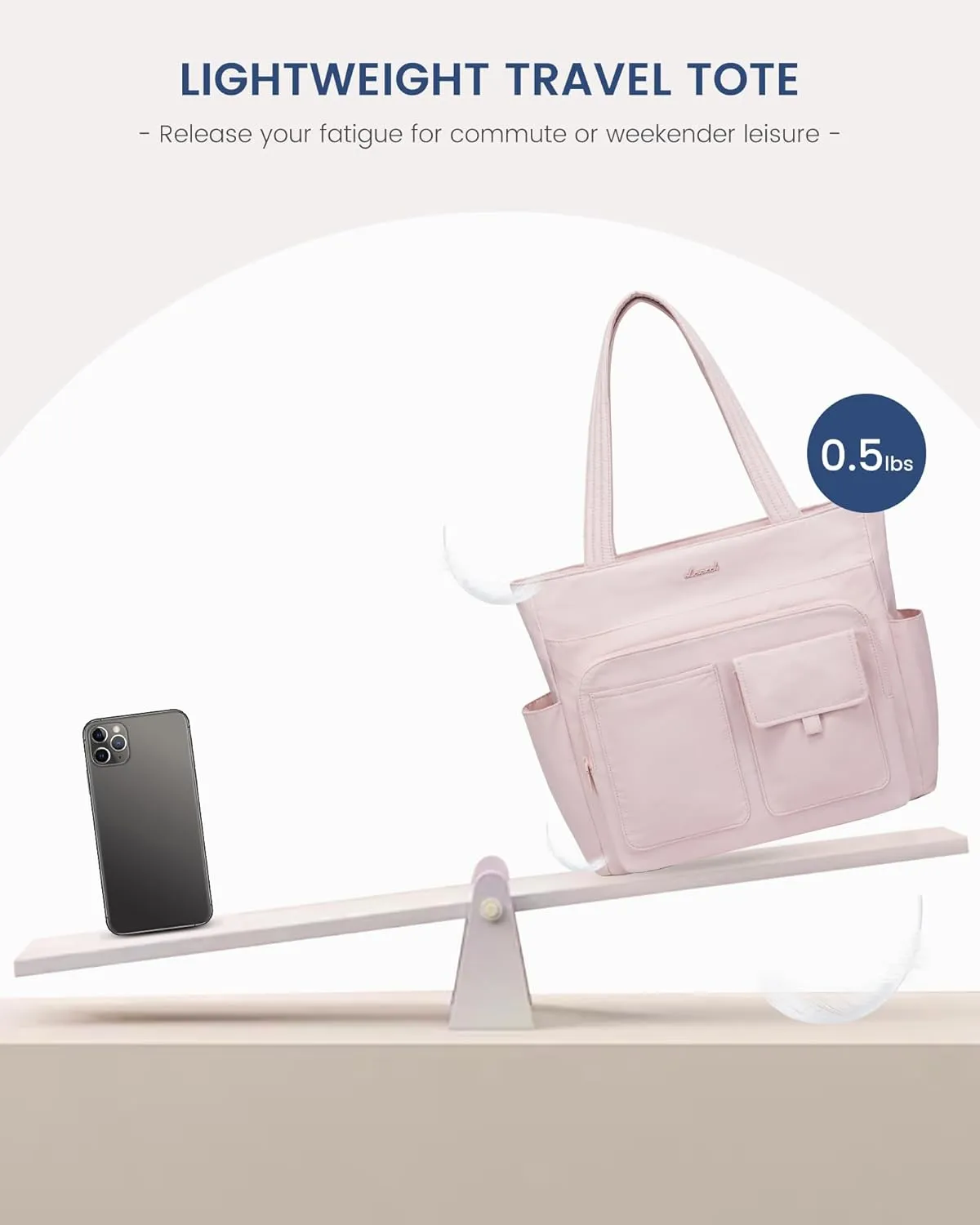 LOVEVOOK Tote Bag For Women,Water Resistant Work Tote Bags For Women With 14 Exterior & Interior Pockets,Top Zipper Closure