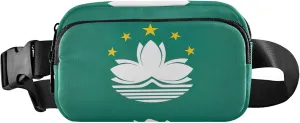 Macau Flag Fanny Packs Women Waterproof Anti Theft Belt Bag Cute Waist Bag for Women