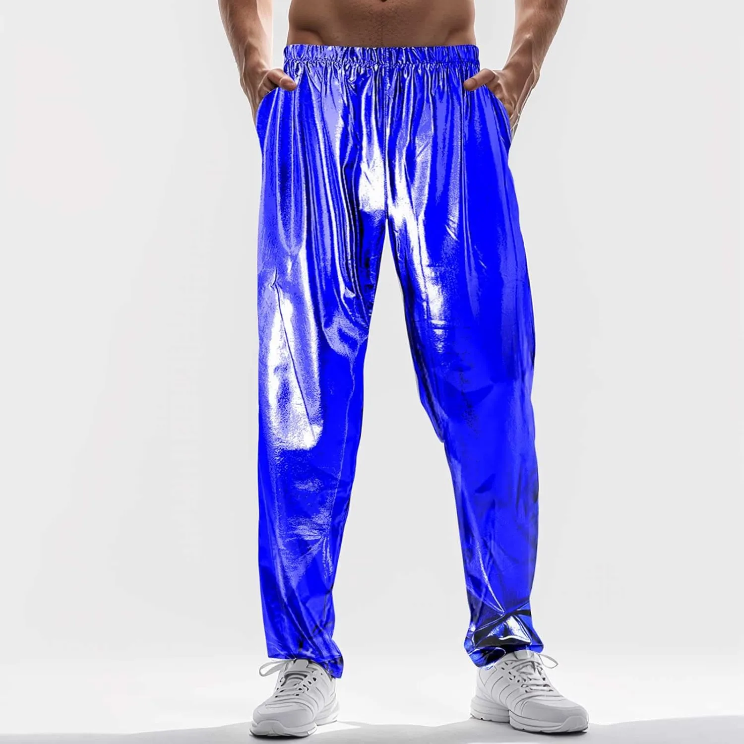 Mardi Gras Pants for Men Relaxed Fit Stretch Waist Reflective Pants Lightweight Comfy Casual Atheltic Joggers Streetwear