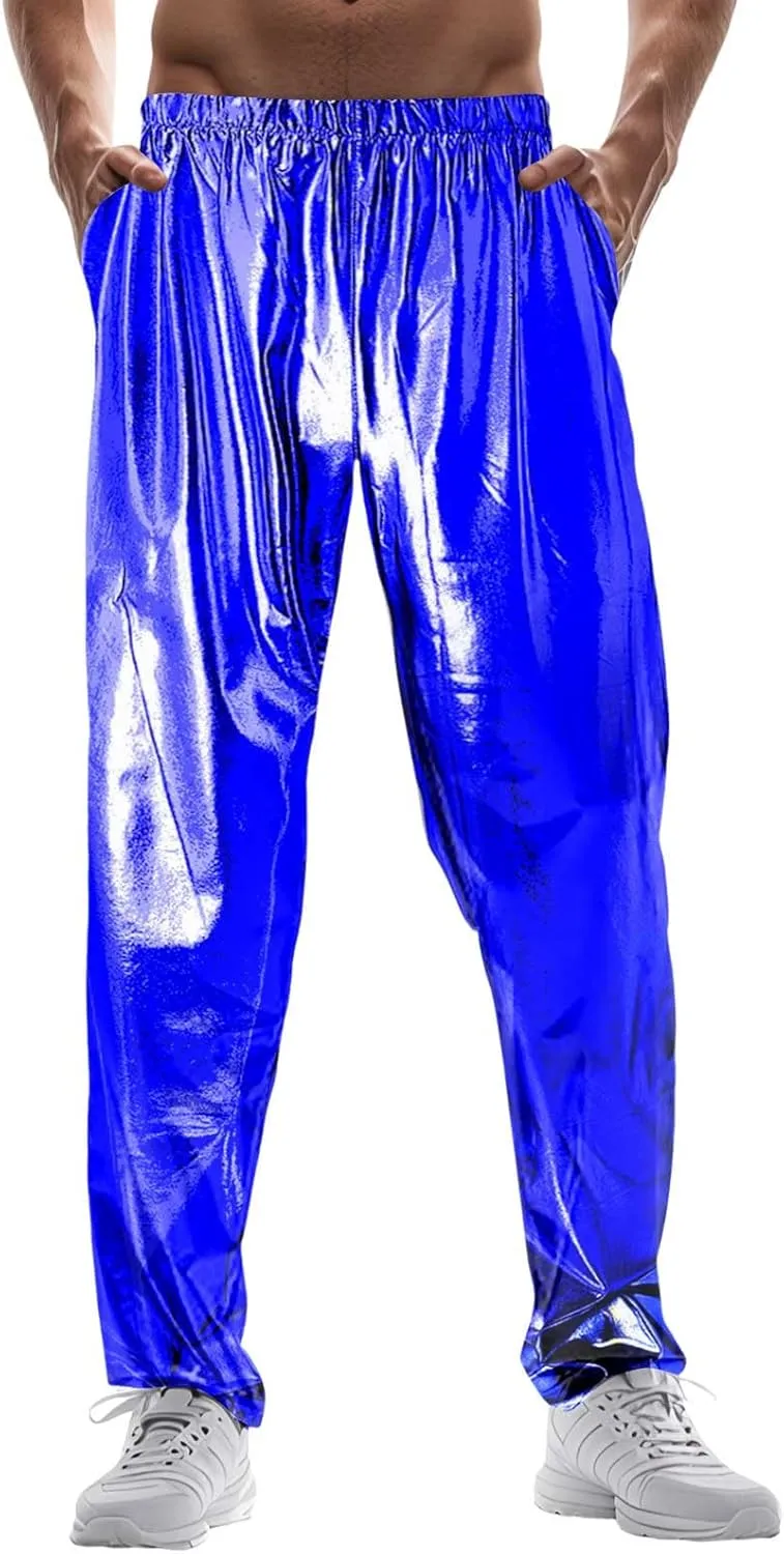 Mardi Gras Pants for Men Relaxed Fit Stretch Waist Reflective Pants Lightweight Comfy Casual Atheltic Joggers Streetwear