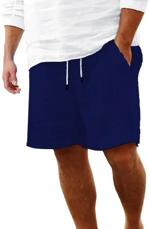 Men Beach Shorts Work Shorts Fashion Slim Five Minute Pants Beach Shorts Men's Cotton Blend Shorts Short for Mens