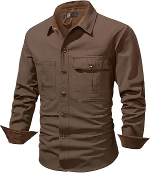 Mens 2023 Dress Shirts Long Sleeve Wrinkle-Resistant Casual Button Down Shirts Solid Formal Dress Shirts Business Top