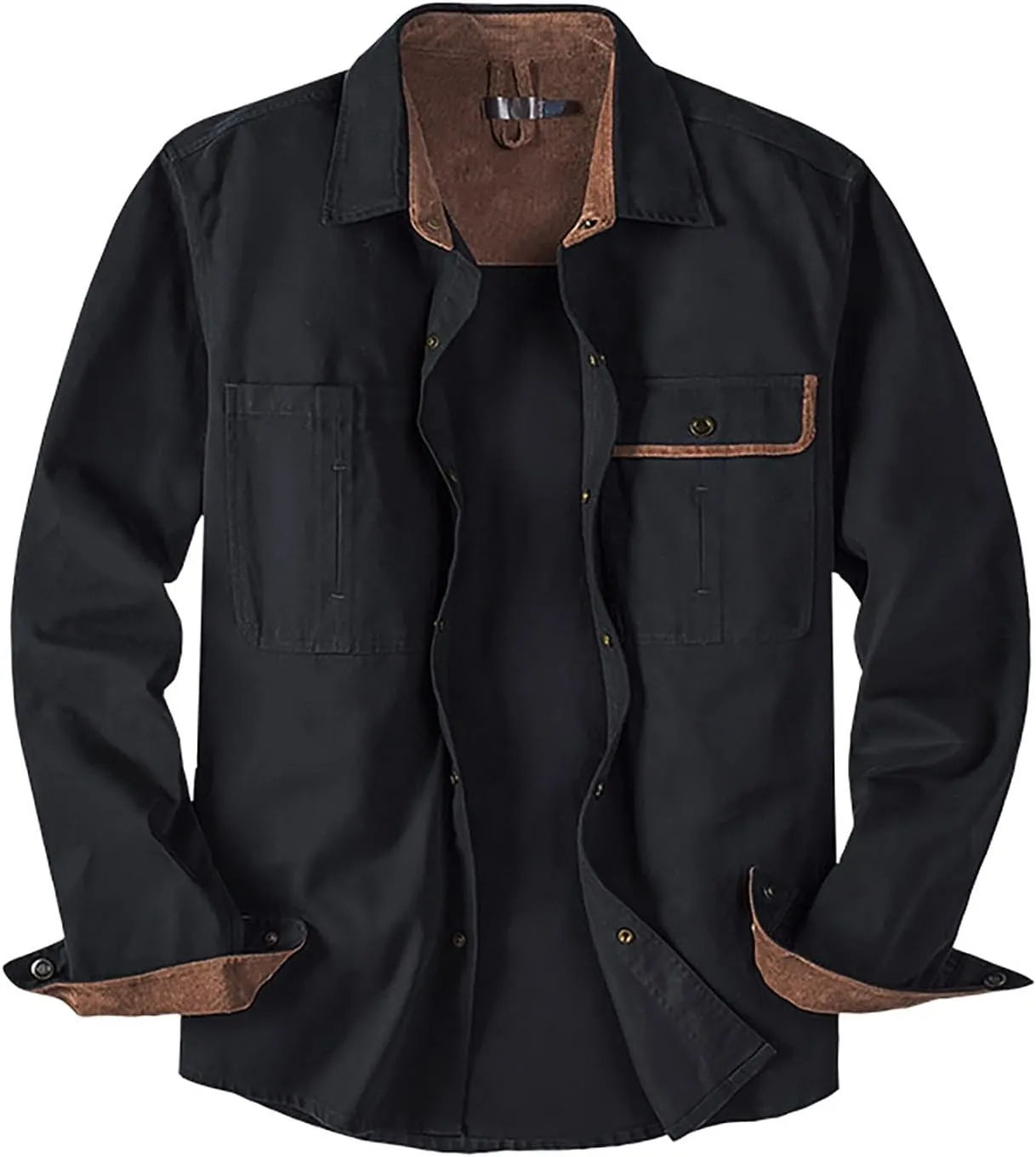 Mens 2023 Dress Shirts Long Sleeve Wrinkle-Resistant Casual Button Down Shirts Solid Formal Dress Shirts Business Top