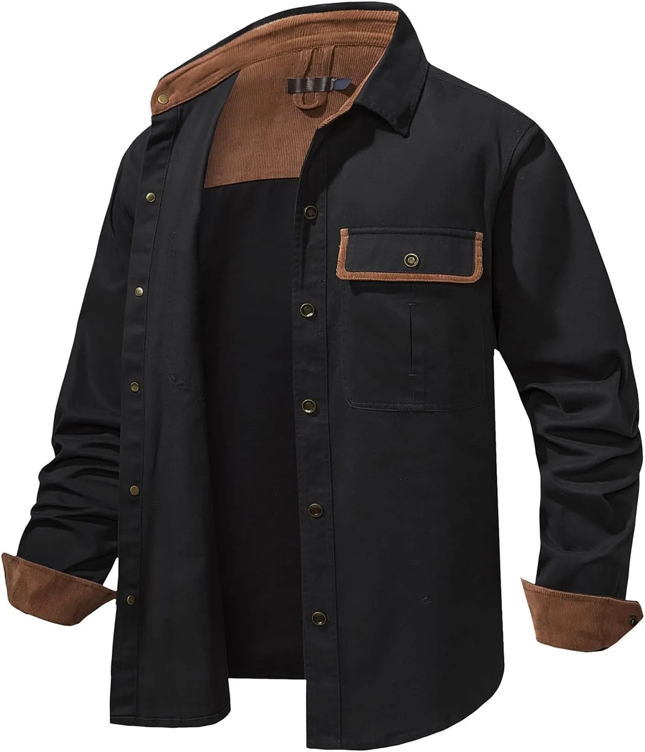 Mens 2023 Dress Shirts Long Sleeve Wrinkle-Resistant Casual Button Down Shirts Solid Formal Dress Shirts Business Top