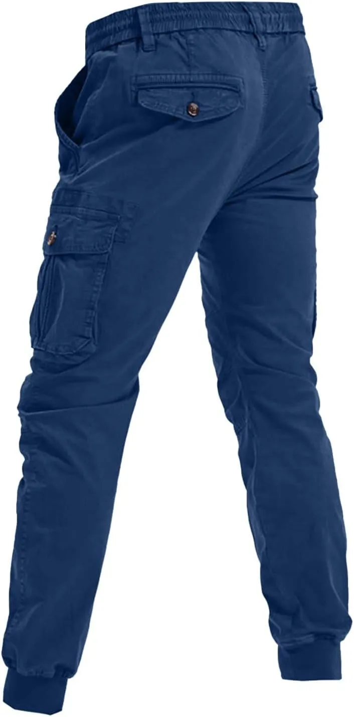 Mens Cargo Joggers Pants White Jeans Men Relaxed Fit Sweatpants Dress Pants Stacked Sweatpants Men Long Jogger