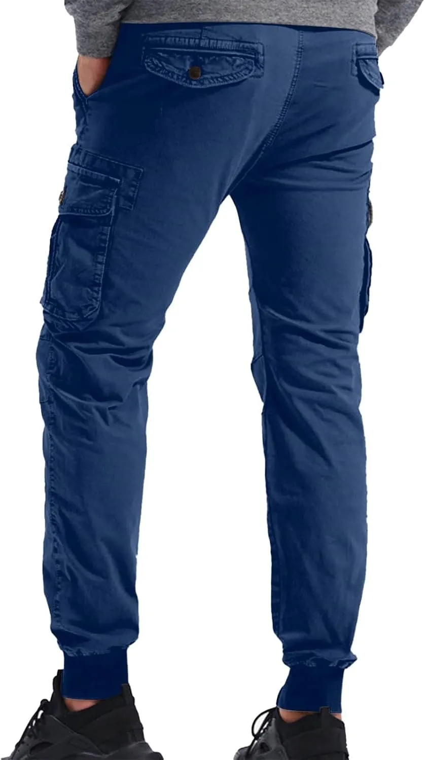 Mens Cargo Joggers Pants White Jeans Men Relaxed Fit Sweatpants Dress Pants Stacked Sweatpants Men Long Jogger