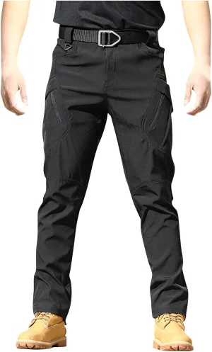 Mens Cargo Pants Casual Multi Pockets Pants Big and Tall Stretch Hunting Pants Casual Relaxed Fit Match Trousers