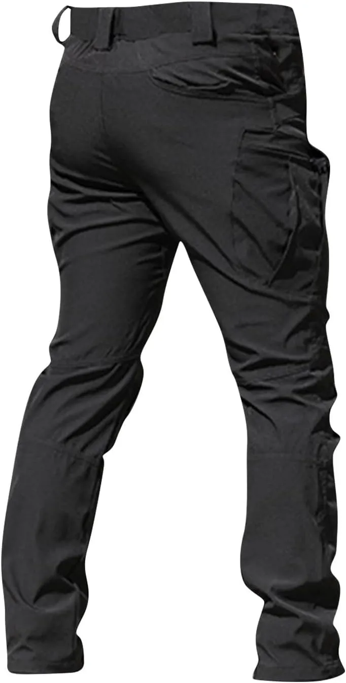Mens Cargo Pants Casual Multi Pockets Pants Big and Tall Stretch Hunting Pants Casual Relaxed Fit Match Trousers