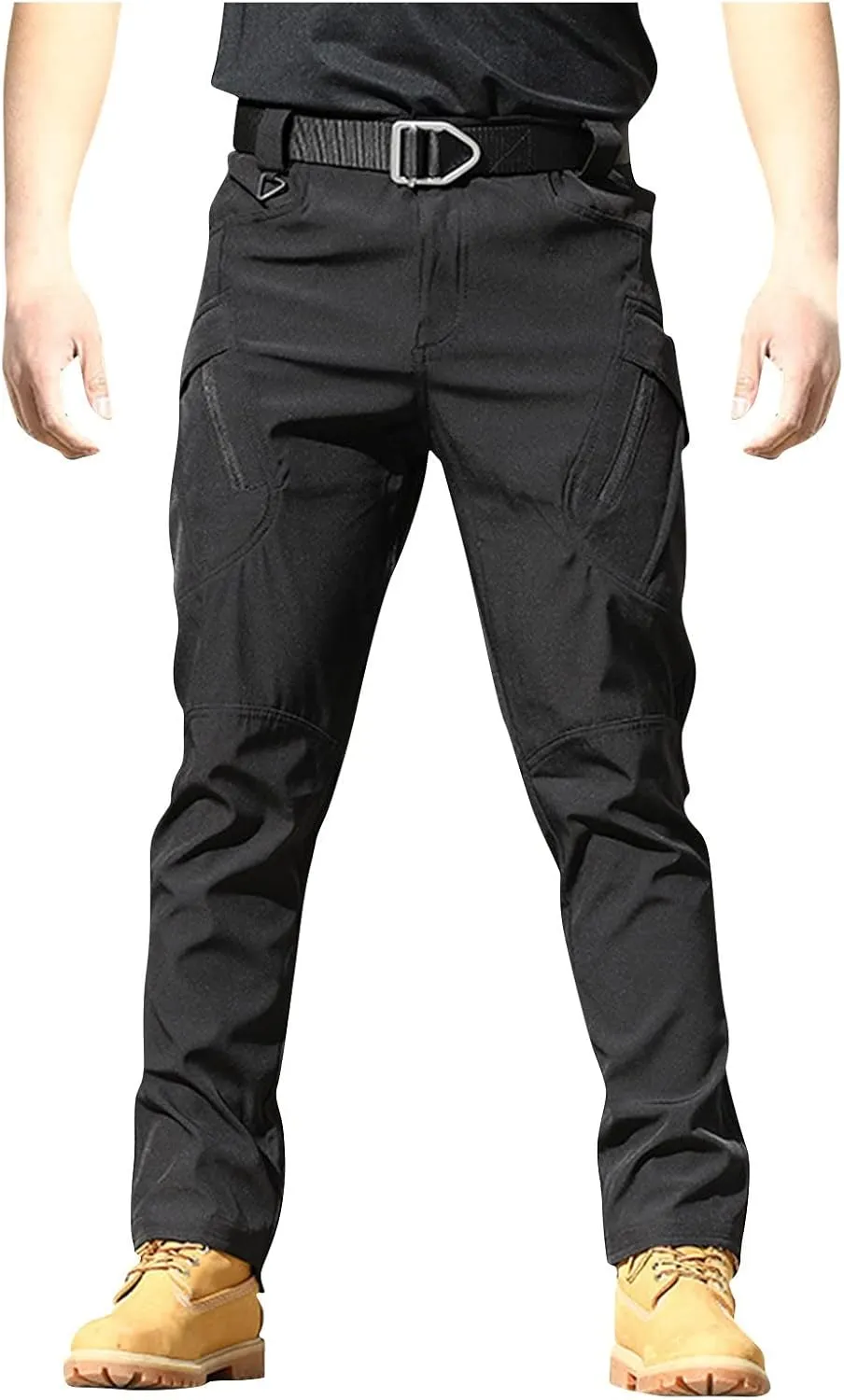 Mens Cargo Pants Casual Multi Pockets Pants Big and Tall Stretch Hunting Pants Casual Relaxed Fit Match Trousers
