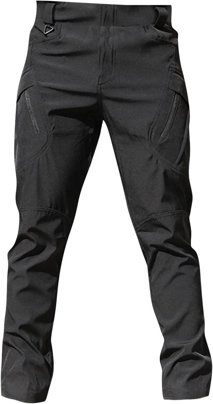 Mens Cargo Pants Casual Multi Pockets Pants Big and Tall Stretch Hunting Pants Casual Relaxed Fit Match Trousers