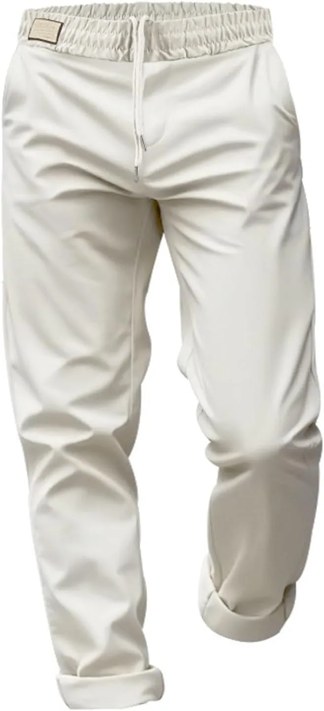 Mens Casual Pants Elastic Waist Relaxed Fit Drawstring Sweatpants Lightweight Comfy Jogging Atheltic Pants Baggy Lounge Pants