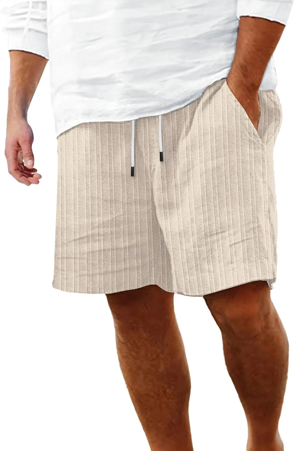 Mens Casual Shorts Fashionable Casual Shorts Solid and Men's Pants Cargo Shorts Men Bird Dogs Short Men Linen Shorts