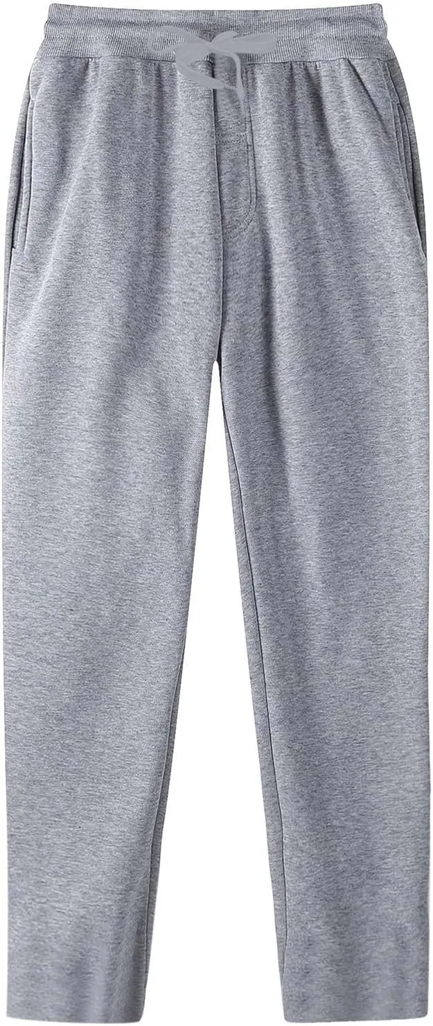 Men's Fleece Cargo Sweatpants Solid Color Joggers Lounge Relaxed Fit Overalls Business Trousers with Pocket