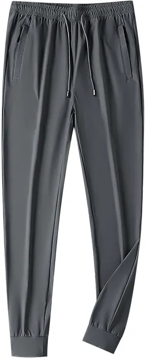 Mens Golf Pants Stretch Relaxed Fit Lightweight Hiking Pants Breathable Quick Dry Camping Fishing Athletic Joggers