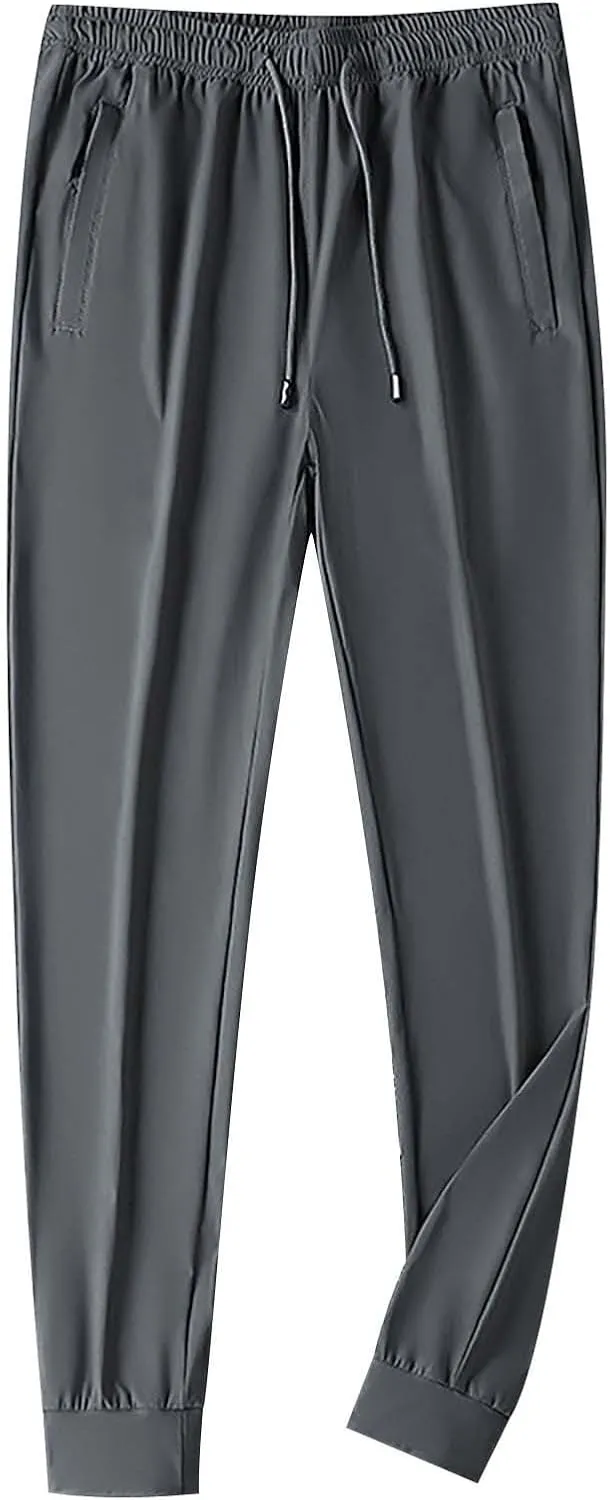Mens Golf Pants Stretch Relaxed Fit Lightweight Hiking Pants Breathable Quick Dry Camping Fishing Athletic Joggers