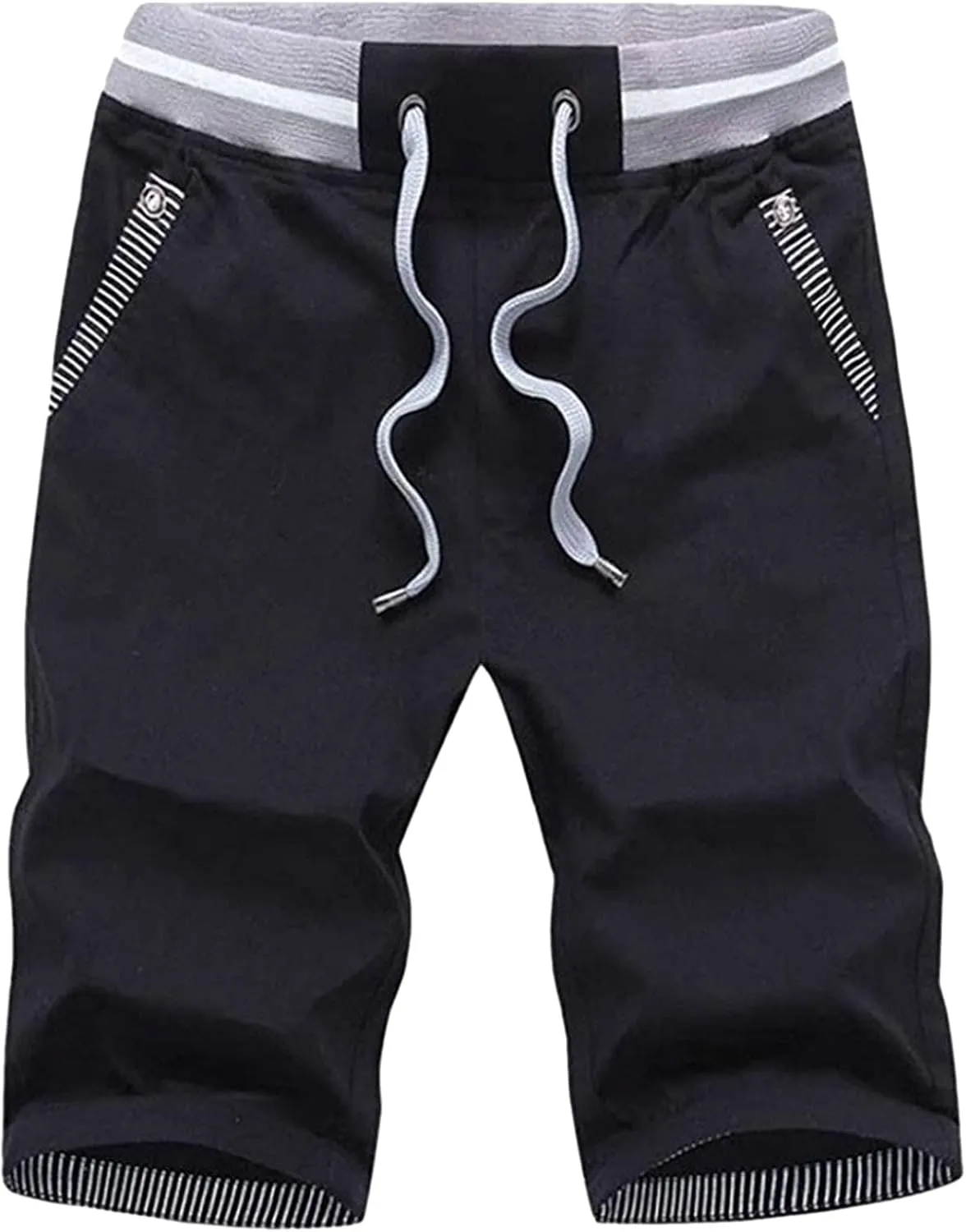Mens Knit Shorts Slim Fit Casual Shorts Elastic Waist Lounge Shorts Lightweight Daily Shorts Soft Cotton Bottoms 2025