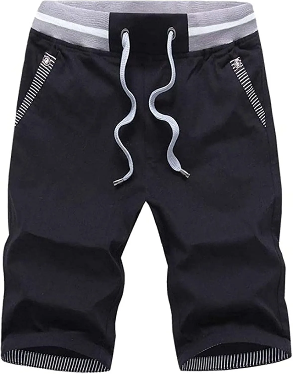 Mens Knit Shorts Slim Fit Casual Shorts Elastic Waist Lounge Shorts Lightweight Daily Shorts Soft Cotton Bottoms 2025