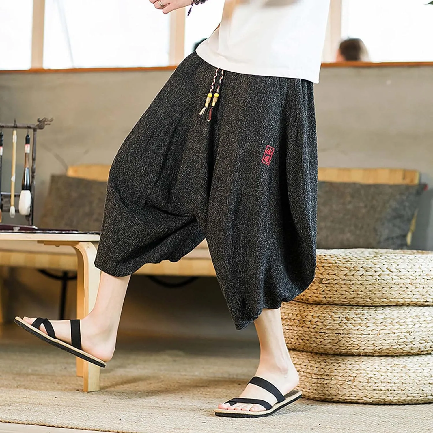 Mens Plaid Pants Mens Casual Elastic Drawstring Cargo Pants Lightweight Relaxed Fit Cotton Workout Sweatpants 2023