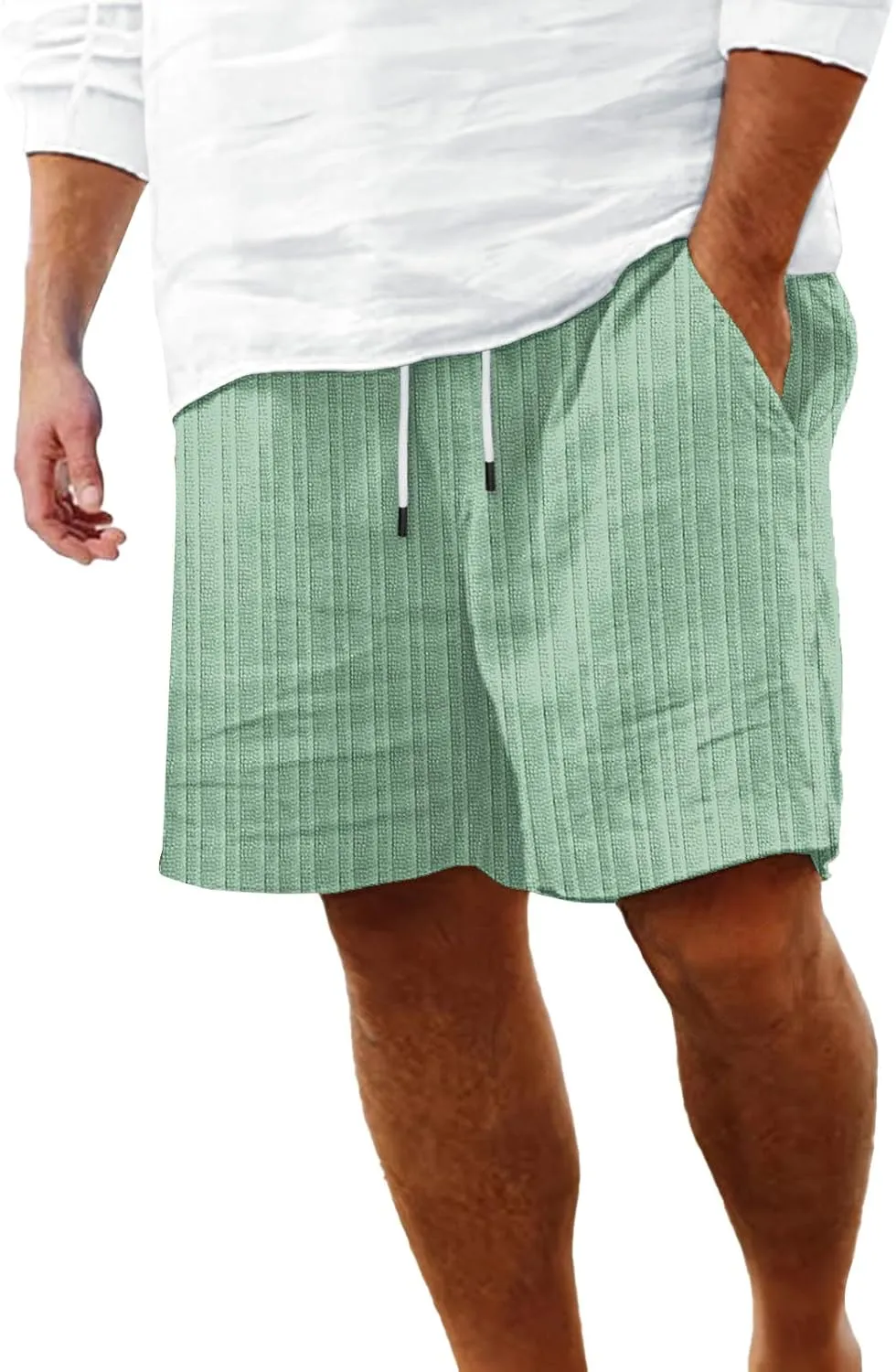 Mens Shorts Casual Work Shorts Fashion Slim Five Minute Pants Beach Shorts Men's Cotton Blend Shorts Mens Chino Gym