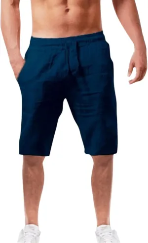 Mens Summer Shorts Pockets Drawstring Color Men Shorts Sports Waist Mid Men's Casual Shorts Running Shorts Cargo