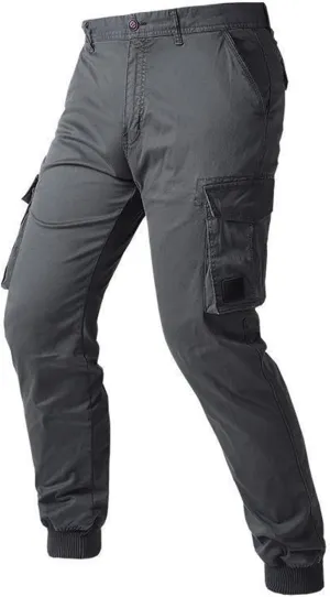 Mens Sweatpants Joggers Elastic Cuff Waterproof Baggy Sweat Pants Classic Work Pants Relaxed Fit Straight Leg Tousers