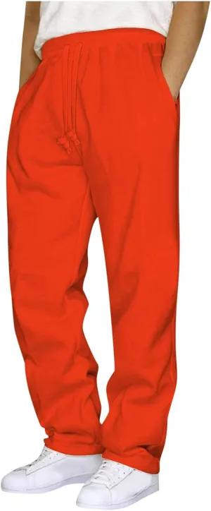 Mens Sweatpants Relaxed Fit Fashion Casual Trendy 2025 Straight Leg Pants Elastic Waist Sports Vacation Pants