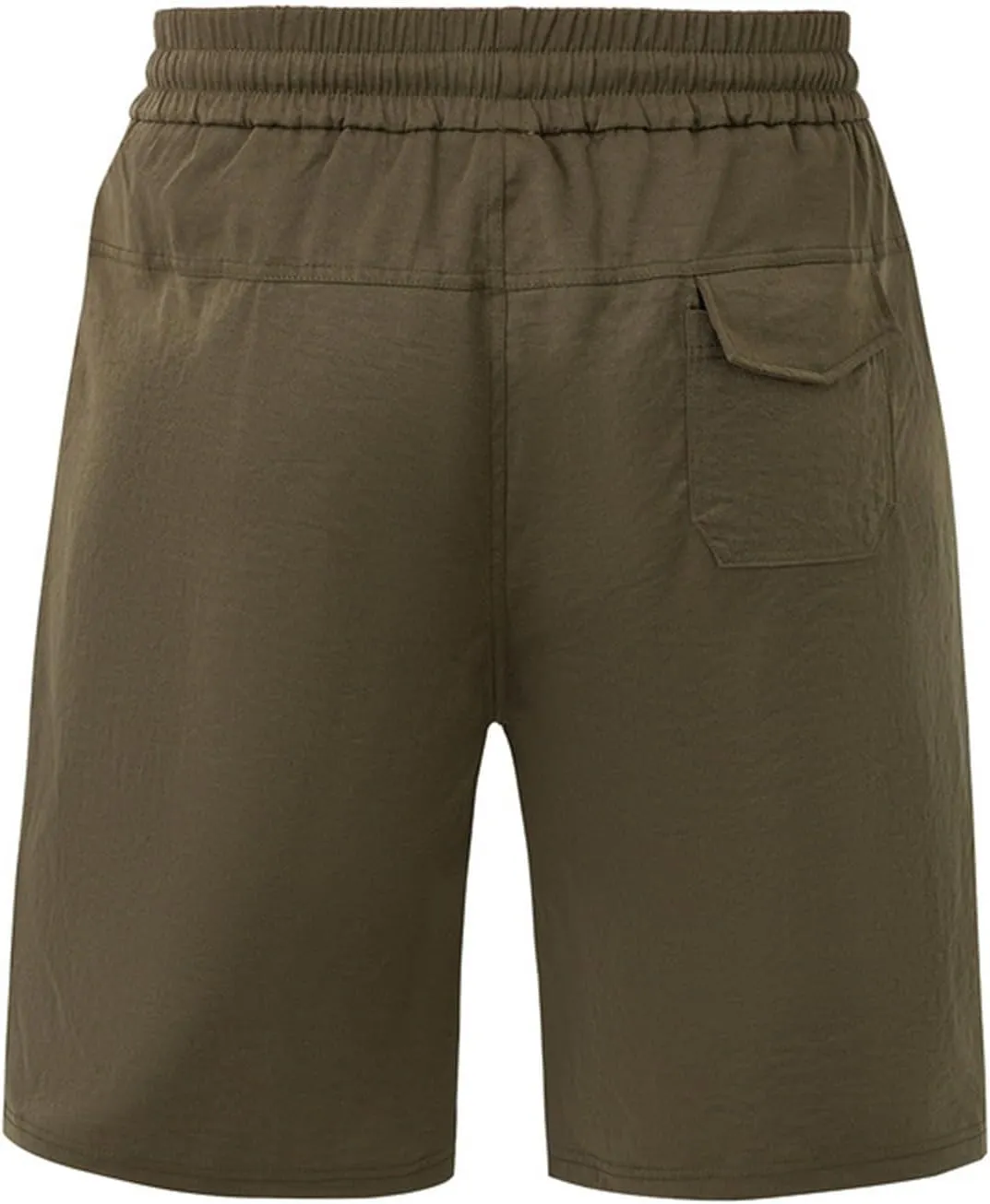 Men's Twill Beach Shorts Elastic Drawstring Thin Shorts Relaxed Fit Solid Color Pants Summer Breathable Casual Pants