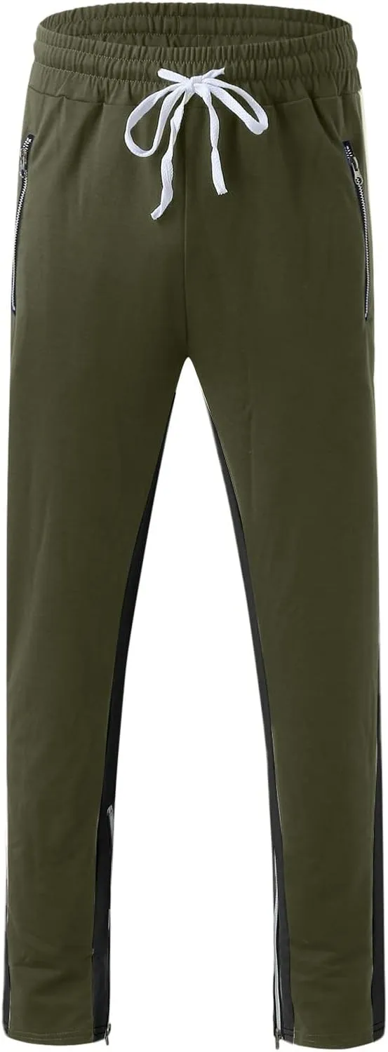 Mens Workout Cargo Sweatpants Baggy Big and Tall Jogger Sweatpants Cargo Joggers for Men Stretch Relaxed Fit Elastic