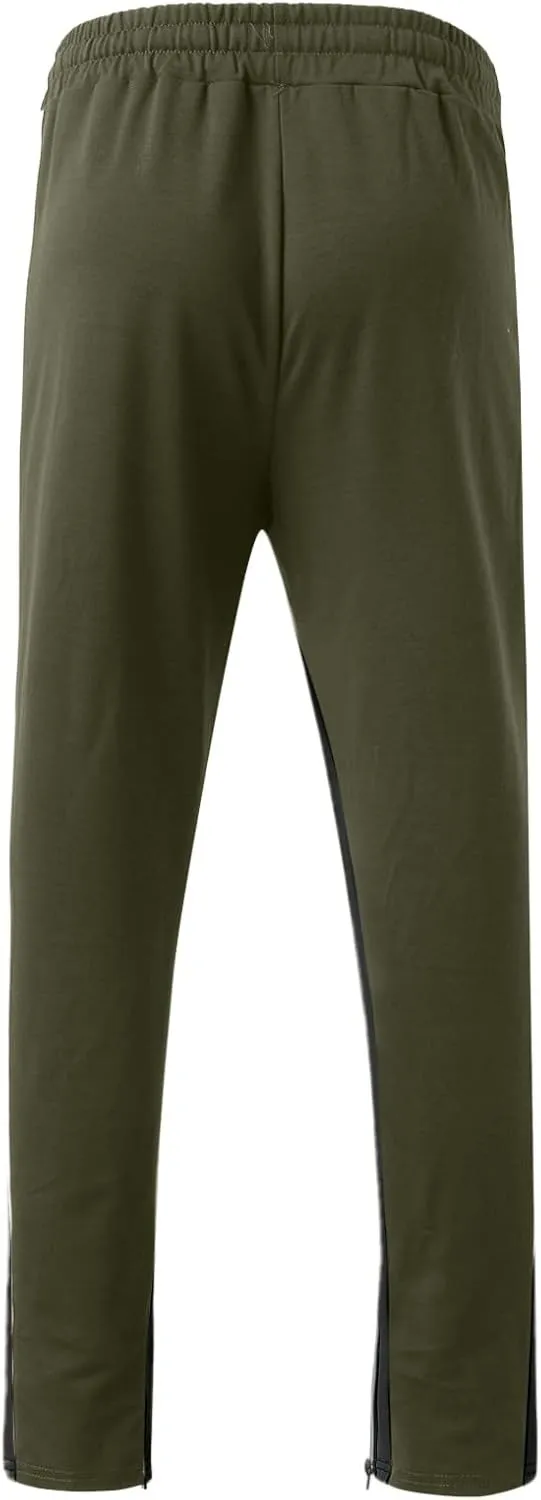 Mens Workout Cargo Sweatpants Baggy Big and Tall Jogger Sweatpants Cargo Joggers for Men Stretch Relaxed Fit Elastic