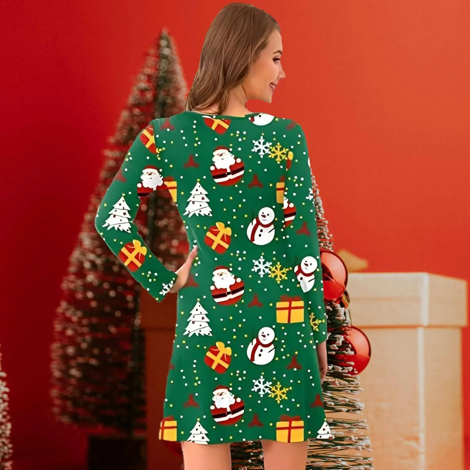 Midi Wrap Dress for Women Sexy Floral Print Boho Dresses Summer Casual Short Sleeve V Neck Holiday Dresses