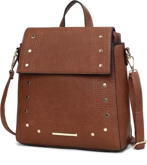 MKF Collection Shoulder Bag Convertible Handbag, Womens Backpack, Satchel & Crossbody 3-in-1 Top-Handle Purse by Mia K