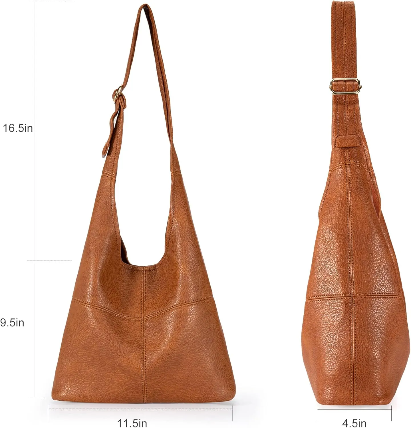 Montana West Hobo Bags Purse for Women Ultra Soft Foldable Shoulder Slouchy Handbags with Cosmetic bag