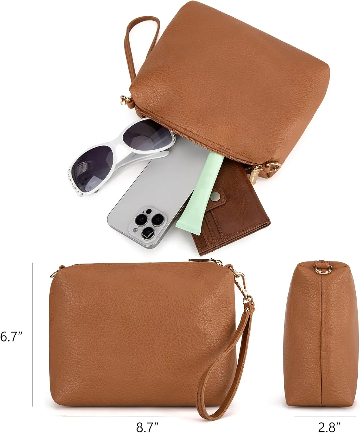 Montana West Hobo Bags Purse for Women Ultra Soft Foldable Shoulder Slouchy Handbags with Cosmetic bag