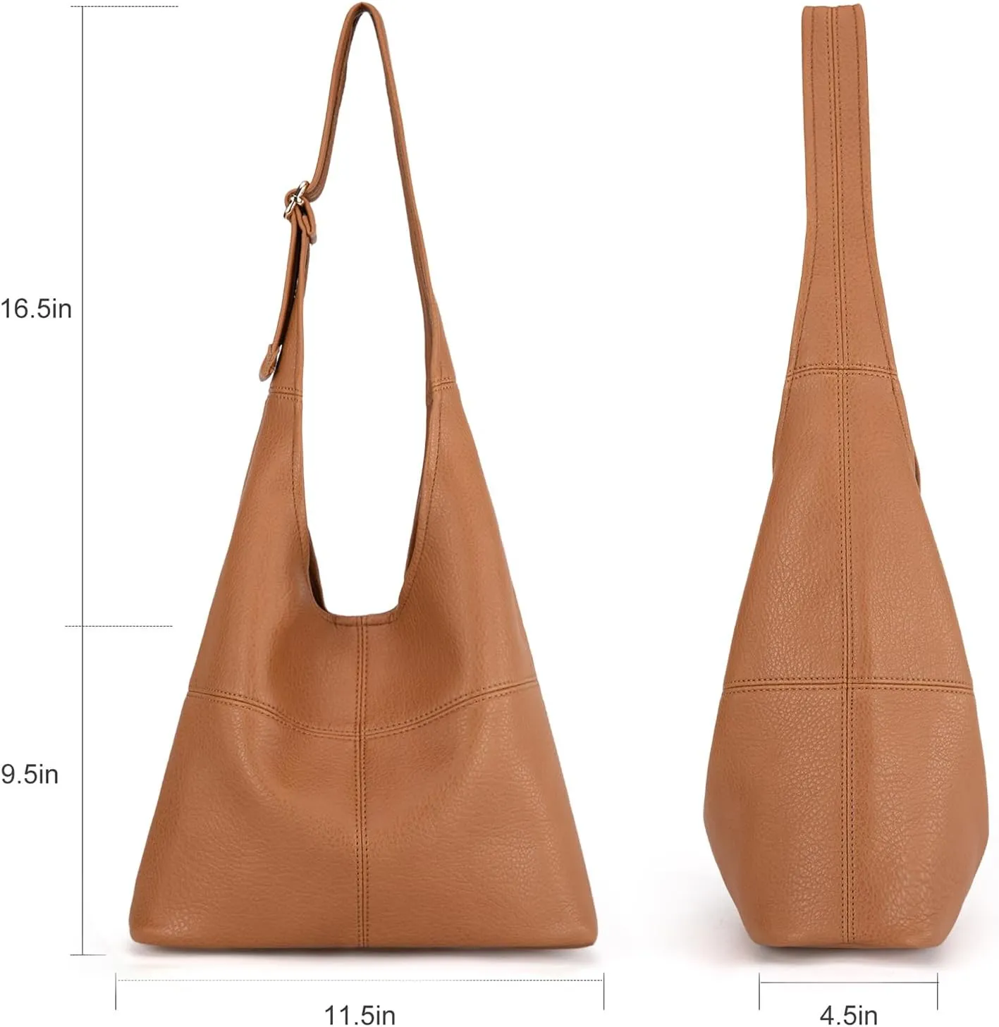 Montana West Hobo Bags Purse for Women Ultra Soft Foldable Shoulder Slouchy Handbags with Cosmetic bag