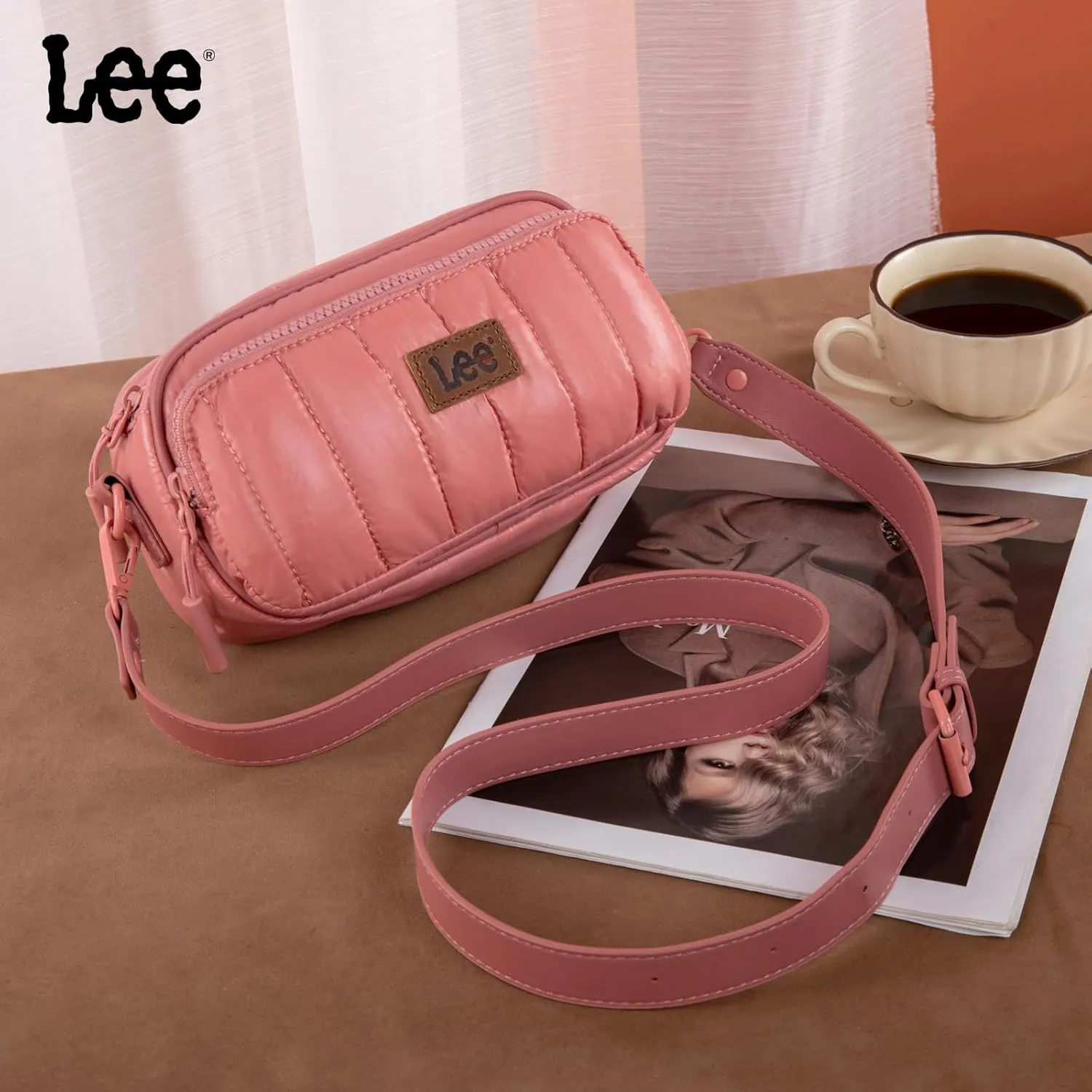 Montana West x Lee Puffer Crossbody Bags for Women Small Quilted Lightweight Water-resistant Purse with Adjustable Strap