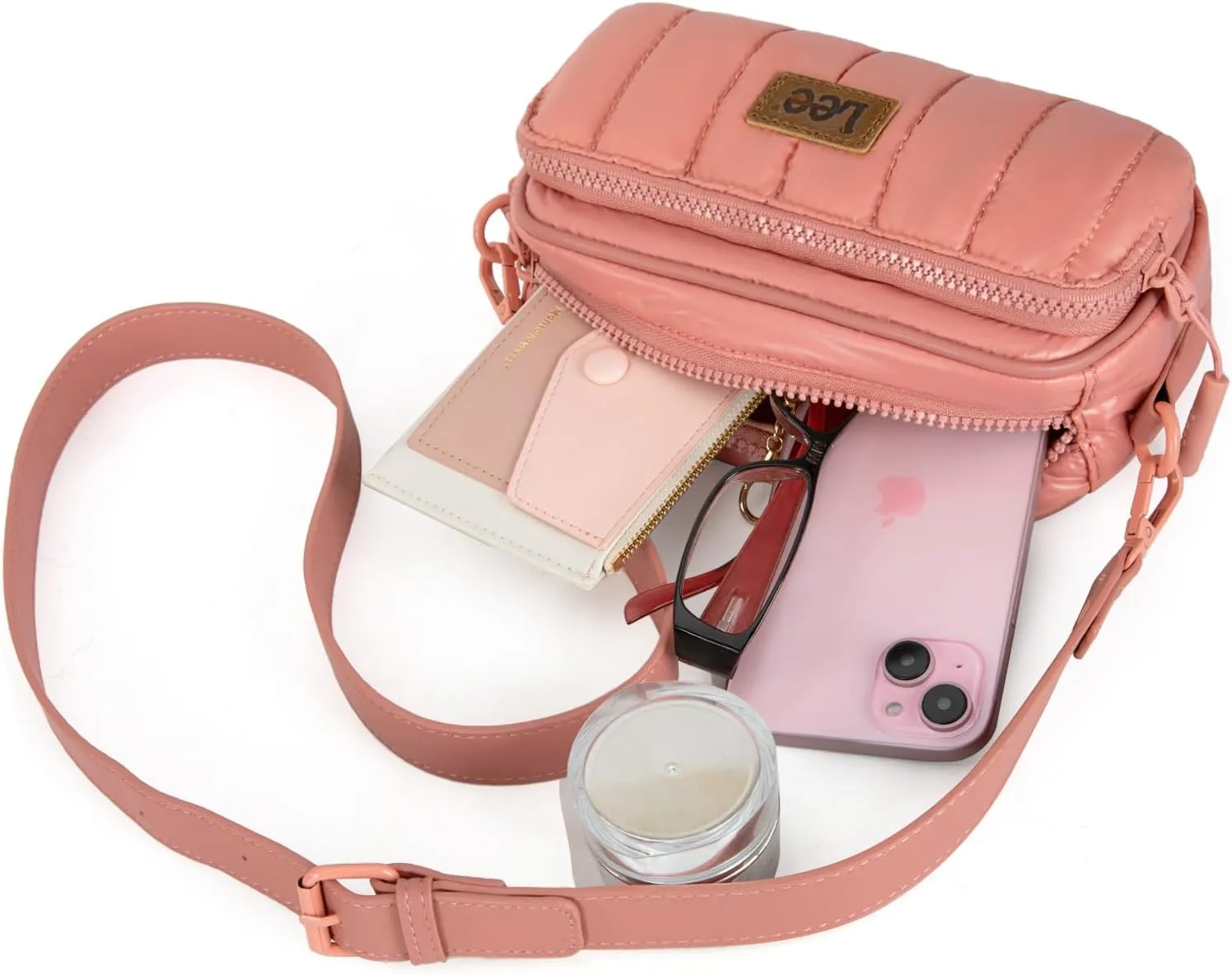 Montana West x Lee Puffer Crossbody Bags for Women Small Quilted Lightweight Water-resistant Purse with Adjustable Strap