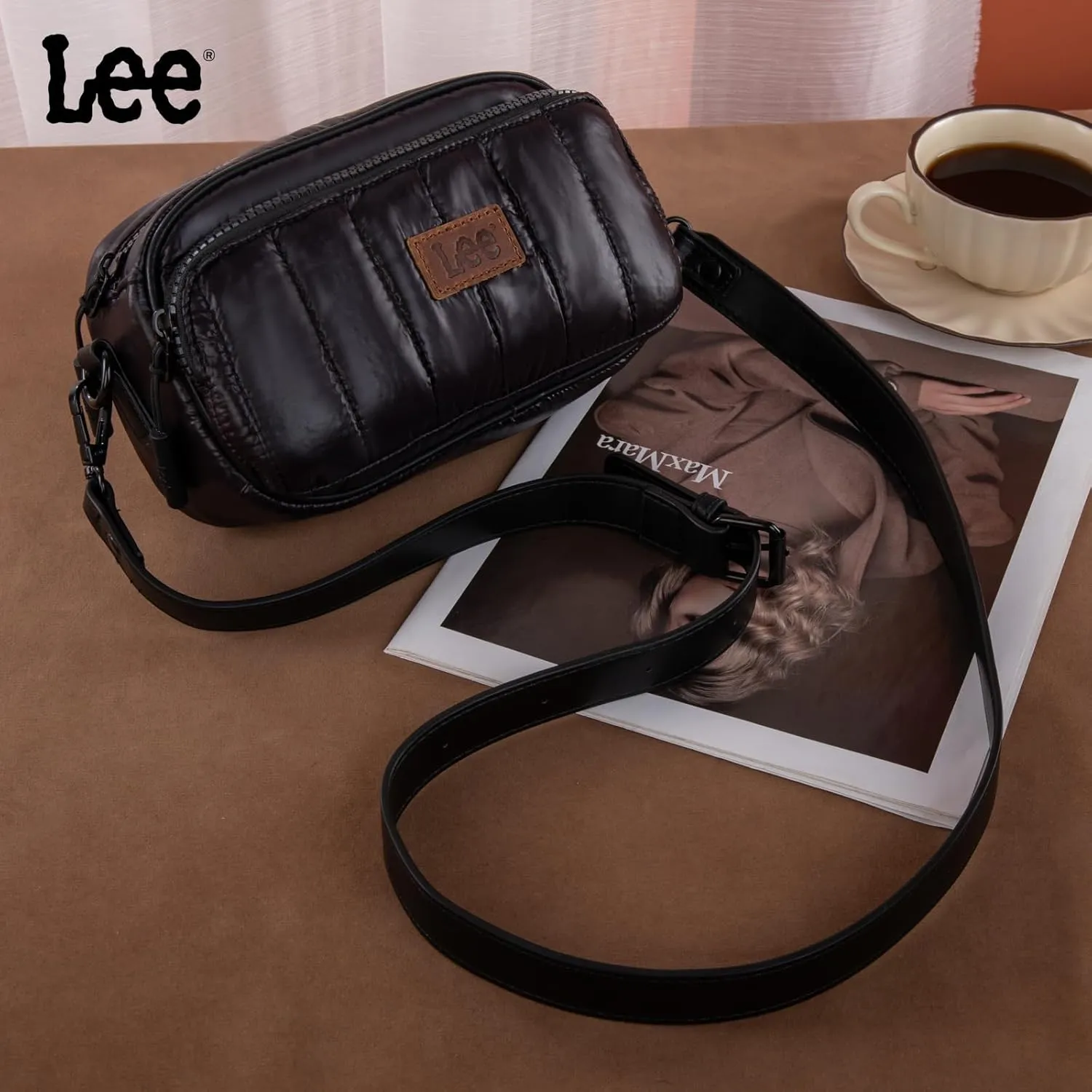 Montana West x Lee Puffer Crossbody Bags for Women Small Quilted Lightweight Water-resistant Purse with Adjustable Strap